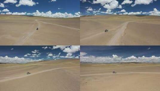 西藏阿里高原无人区荒漠越野自驾旅行高清在线视频素材下载