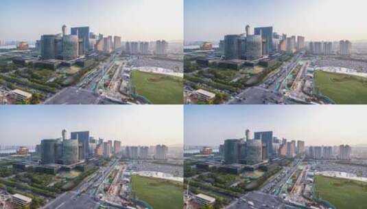 杭州城市天际线高清在线视频素材下载