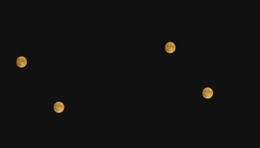 金色月亮升起延时真实拍摄十四的月亮高清在线视频素材下载