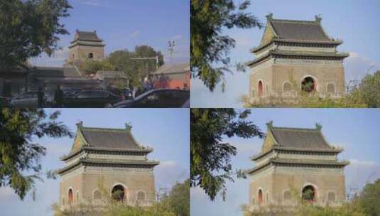 空镜】4K北京钟鼓楼-鼓楼-多角度多镜别高清在线视频素材下载