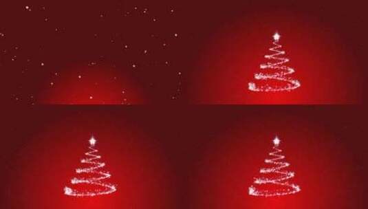 雪花祖成的圣诞树形状高清在线视频素材下载
