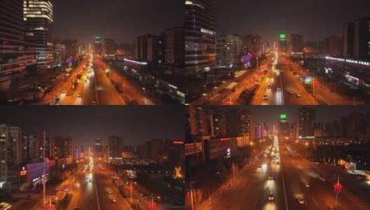 长沙芙蓉南路夜景高清在线视频素材下载