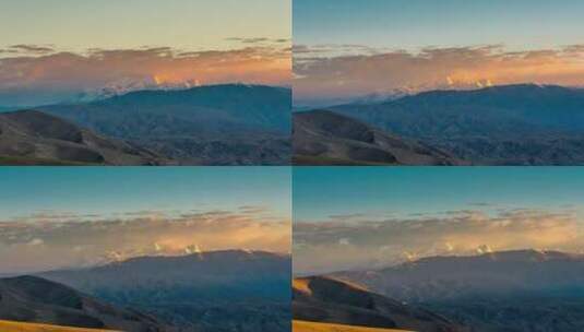 帕米尔高原的雪山,塔什库尔干,帕米尔高原高清在线视频素材下载
