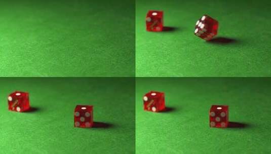 赌博扔骰子高清在线视频素材下载