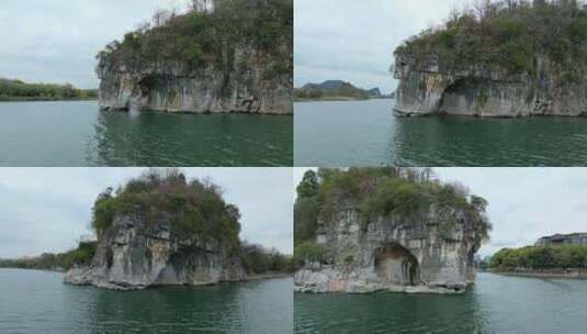 广西桂林象山航拍高清在线视频素材下载
