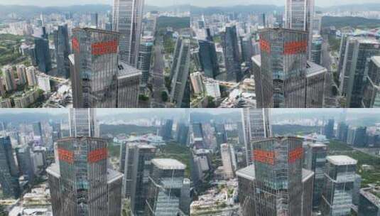 深圳平安金融中心云雾航拍高清在线视频素材下载