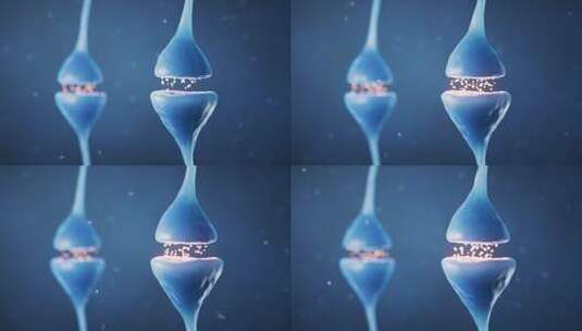 神经元细胞突触生物科技3D渲染高清在线视频素材下载