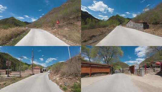 4k山间小路开车视频  行驶在农村 山路高清在线视频素材下载