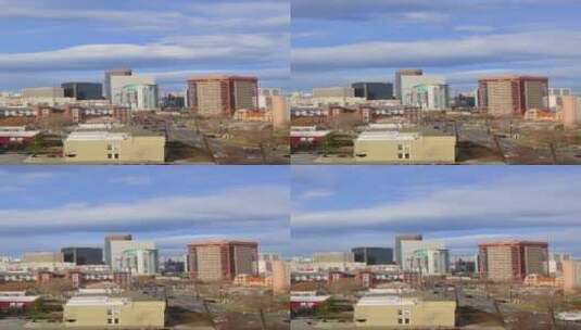 垂直视频丹佛市中心天际线延时摄影高清在线视频素材下载