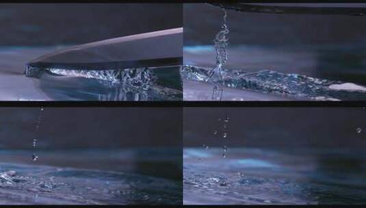 芬腾高速机1000fps之剑身掠过水面高清在线视频素材下载