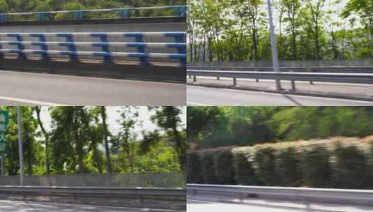 汽车行驶车窗外风景路面速度感城市公路道路高清在线视频素材下载