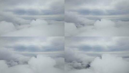 高空航拍蓝天白云平流雾云海仙境高清在线视频素材下载