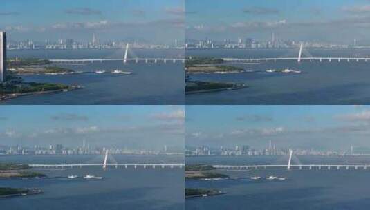 4K航拍深圳大桥高清在线视频素材下载