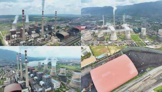 中国国电火力发电站厂高清在线视频素材下载