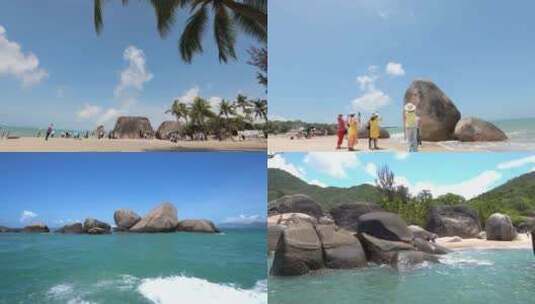 海南三亚天涯海角风景区高清在线视频素材下载