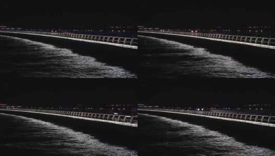 厦门演武大桥夜景桥梁高清在线视频素材下载