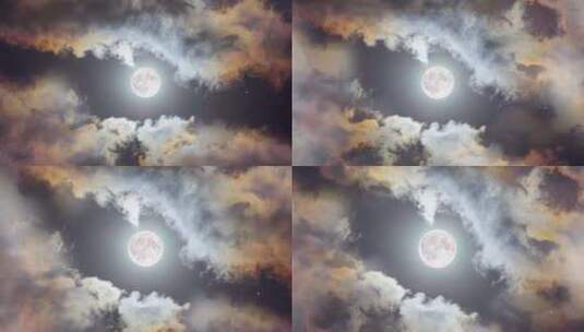 满月、天空中的月亮高清在线视频素材下载