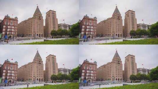 上海_上海外滩建筑群_延时摄影高清在线视频素材下载