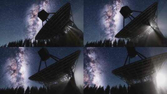 星空下的天文台高清在线视频素材下载