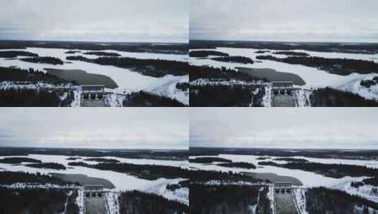 广阔的景观建立空中无人机拍摄冲水诺提基水高清在线视频素材下载