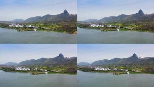 安徽和县鸡笼山半月湖风光高清在线视频素材下载