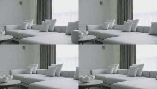 极简家居室内舒适现代家具设计高清在线视频素材下载