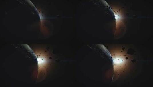 地球轨道上的小行星【4K】高清在线视频素材下载