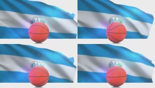 萨尔瓦多旗篮球高清在线视频素材下载
