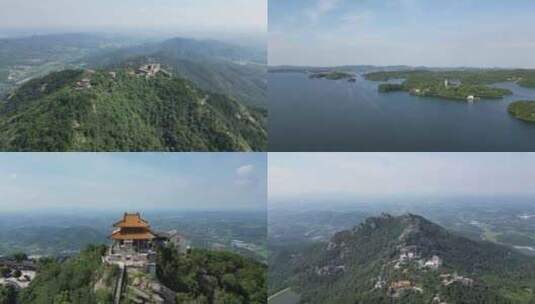 航拍湖北武汉黄陂区木兰景区高清在线视频素材下载