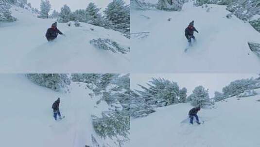 单板滑雪，极限，滑动，单板滑雪高清在线视频素材下载