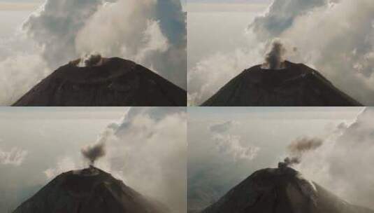 火山，烟雾，危地马拉，火地岛高清在线视频素材下载