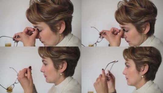 眼睛疲劳的女人高清在线视频素材下载