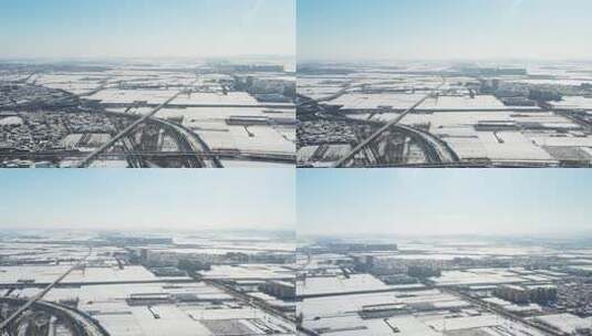 航拍雪景 冬至节气 冬天雪景  冬季高清在线视频素材下载