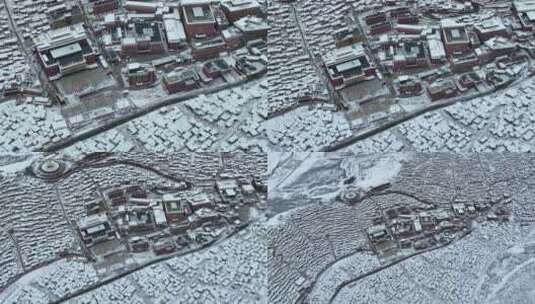 川西色达佛学院航拍素材4K高清在线视频素材下载