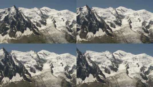 勃朗峰，山顶，白雪覆盖，山高清在线视频素材下载