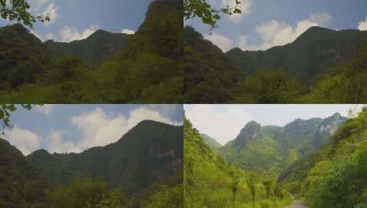 森林山脉云雾树林大自然原始森林天空风景高清在线视频素材下载