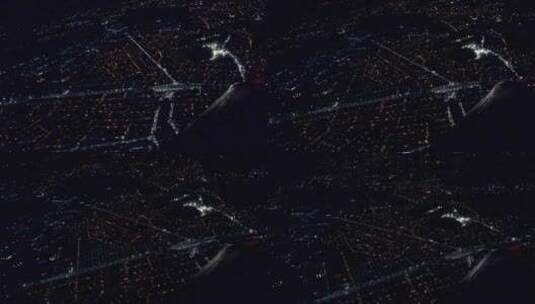 航拍城市的夜空高清在线视频素材下载