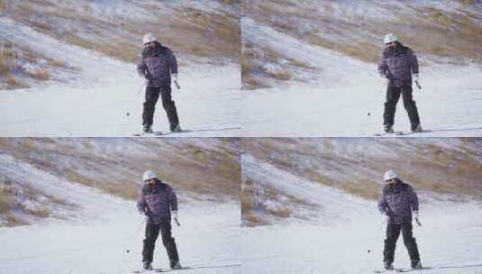 实拍滑雪运动高清在线视频素材下载