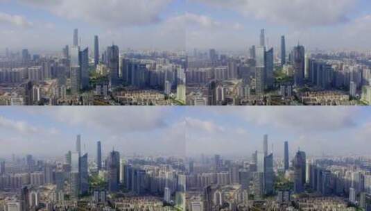 广州中轴线蓝天高清在线视频素材下载