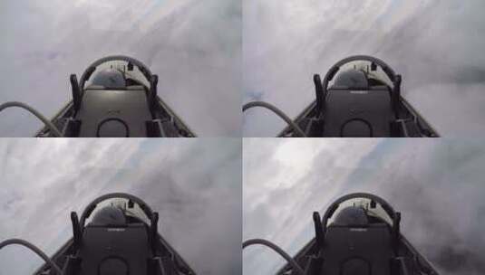 飞机在云朵中飞行第一视角高清在线视频素材下载