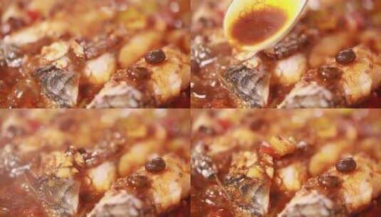 豆豉烤鱼自制烤鱼高清在线视频素材下载