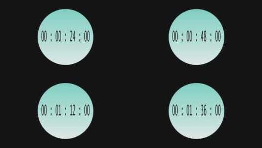 圆圈1小时计时器时钟高清在线视频素材下载