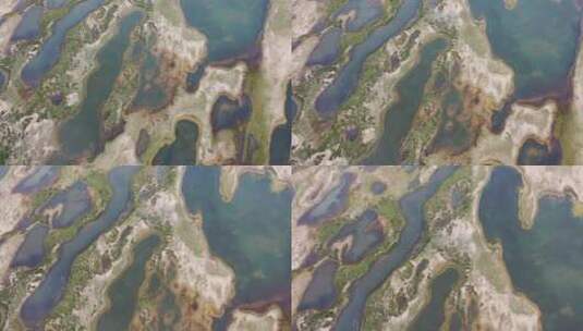 玛多县野马滩湿地航拍高清在线视频素材下载