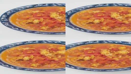 家常菜品西红柿炒蛋4k美食高清在线视频素材下载