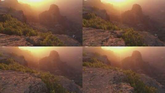 日落时分的山脉高清在线视频素材下载