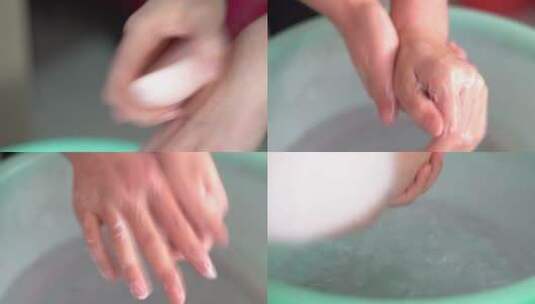 香皂洗手高清在线视频素材下载