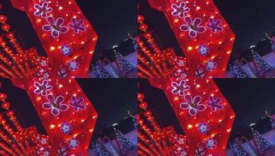 泉城欧乐堡景区，游乐园魔幻城堡灯光秀高清在线视频素材下载
