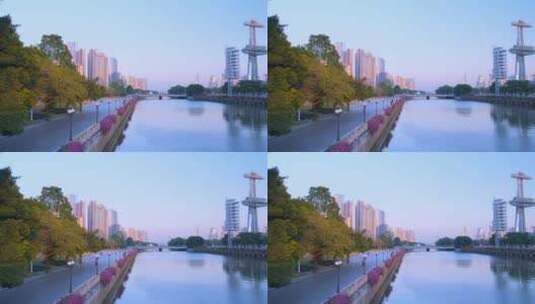 广州珠江海心沙公园城市繁华景观高清在线视频素材下载