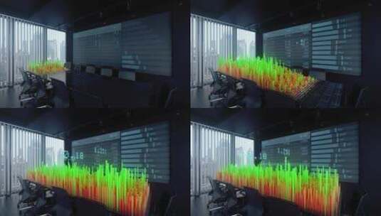 办公室数据动态展示高清在线视频素材下载