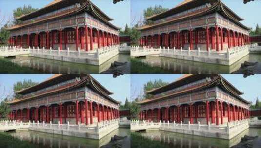 北京北海公园内的宝积楼高清在线视频素材下载